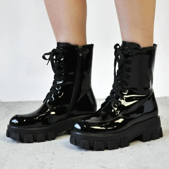 Combat Black boots - Picture 3 of 4